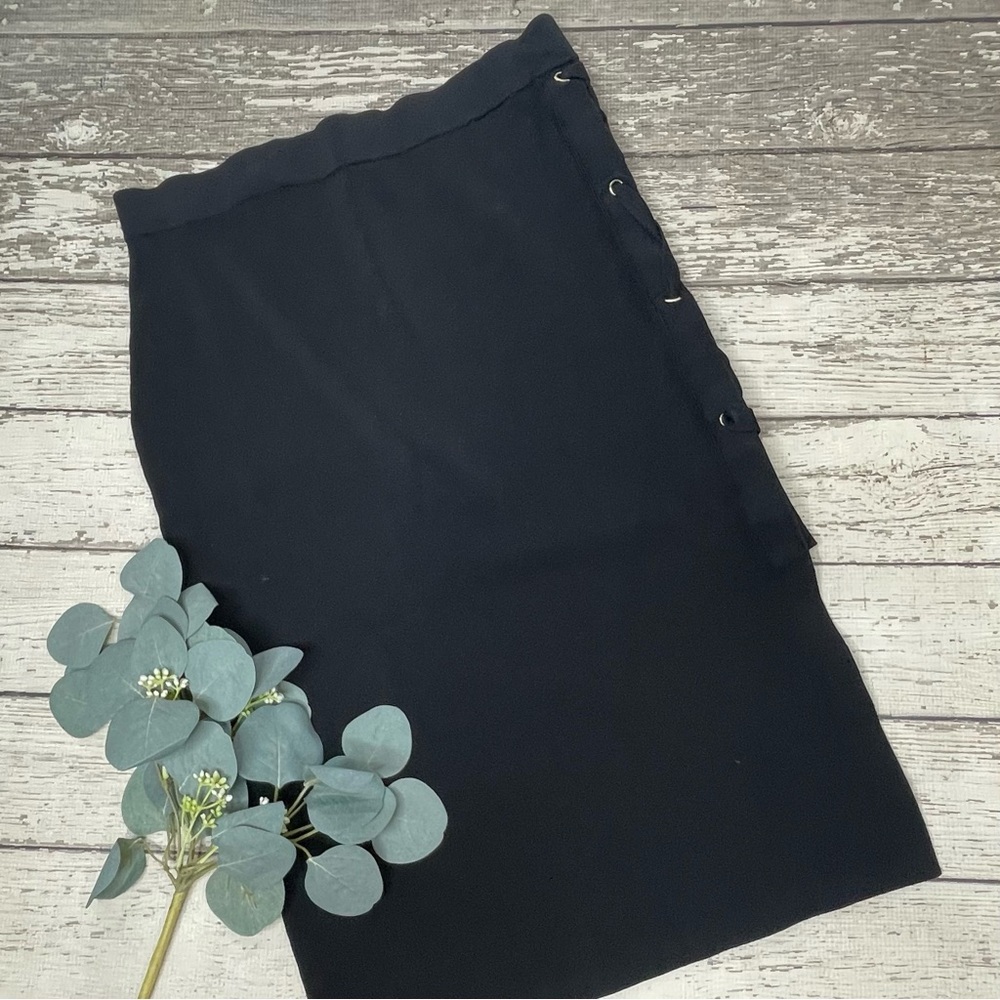 Marciano Los Angeles Laced Side Knit Pencil Skirt